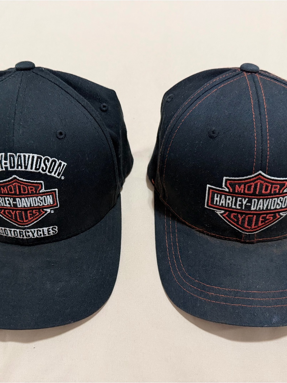Harley-Davidson Black Cap with Orange and White Patch